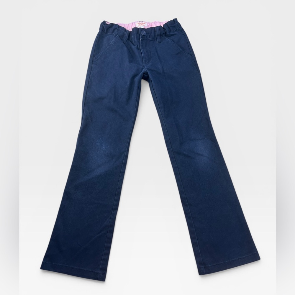 5 for $25🔥Cat & Jack Mid-Rise Bootcut Navy Pants Girls Size 7